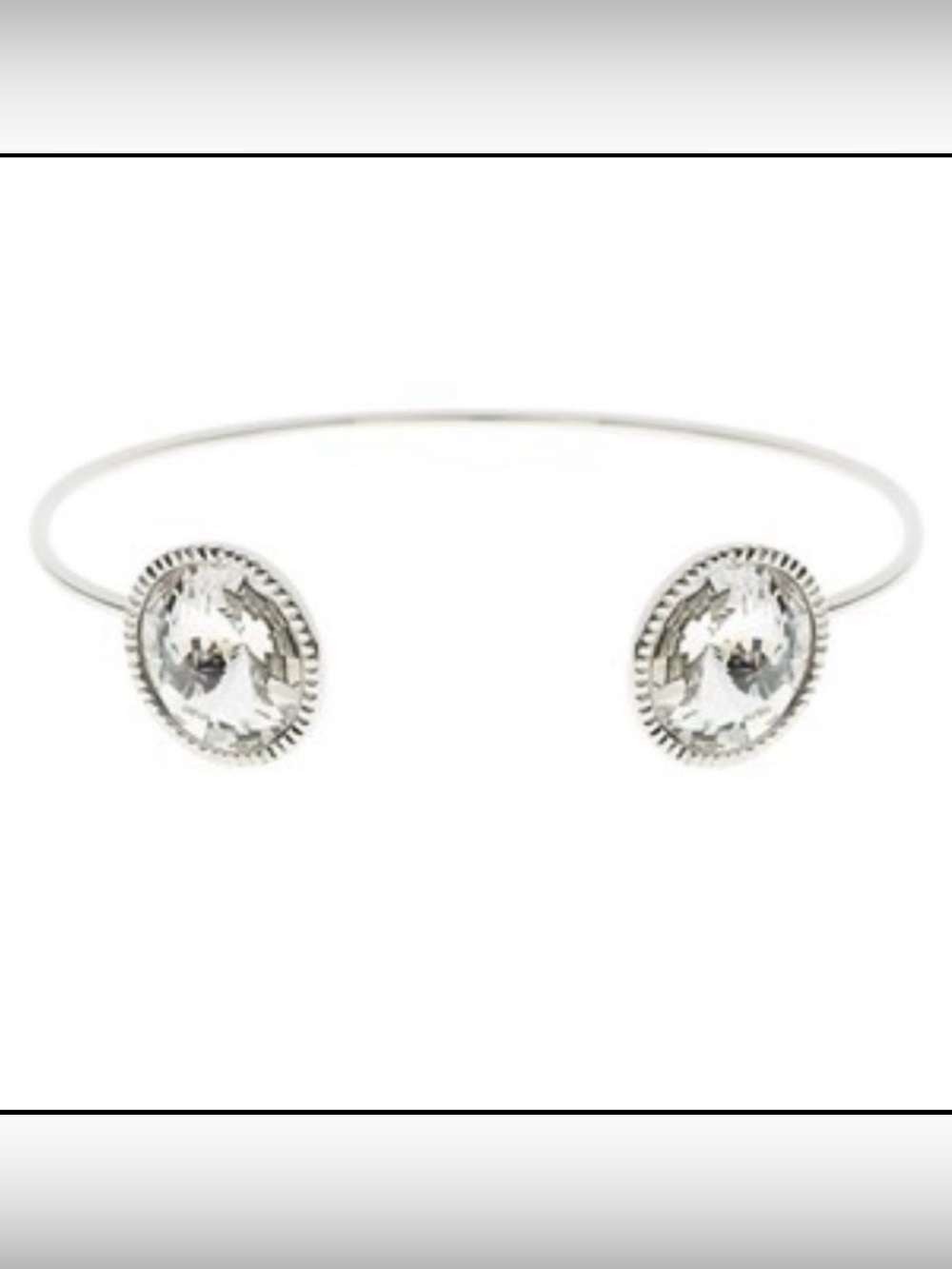 Ted Baker Silver Revenna Rivoli Crystal Cuff NWT